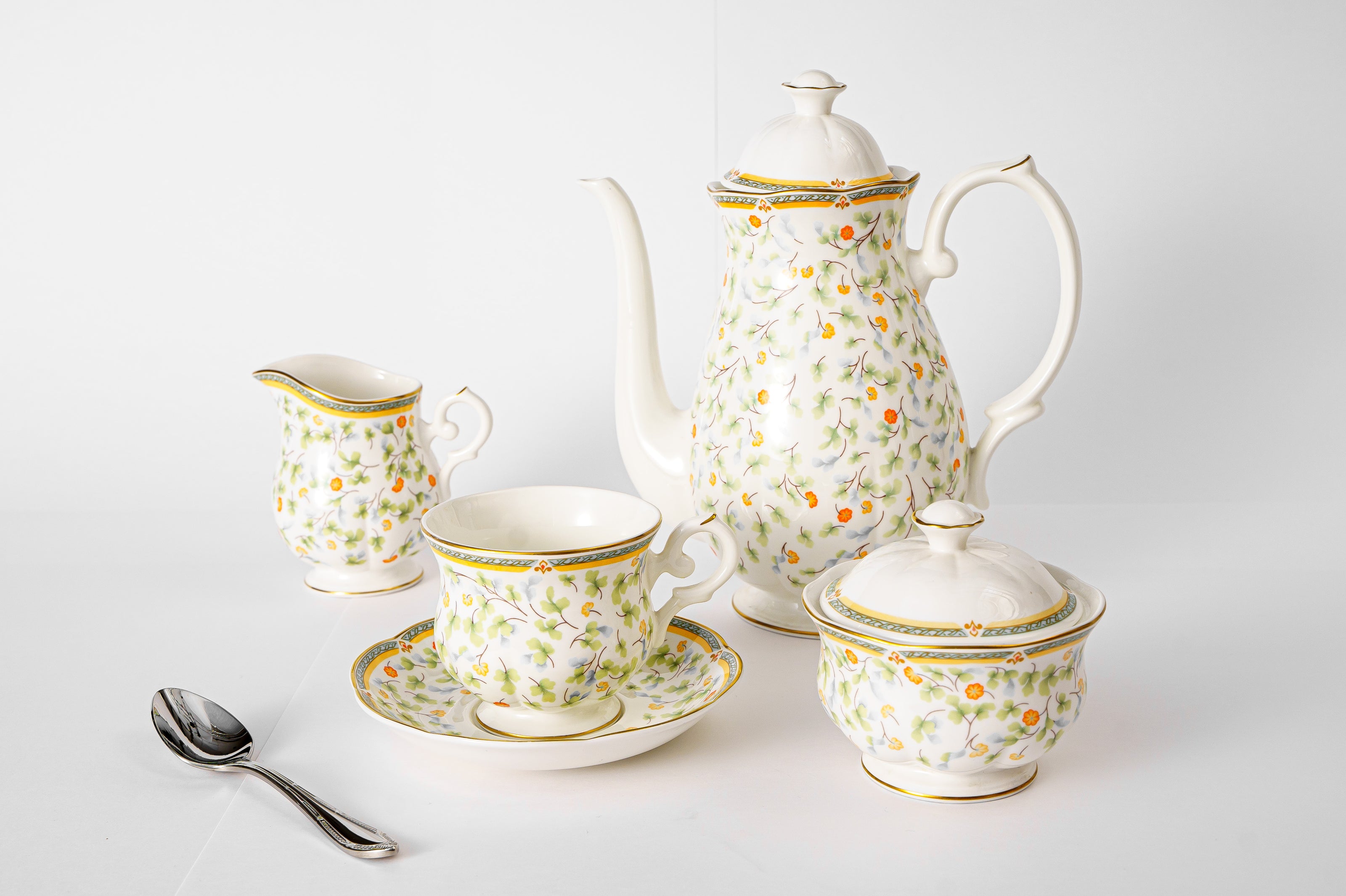 Flora Комплект сервиз за кафе за 6 души, 15 ел.