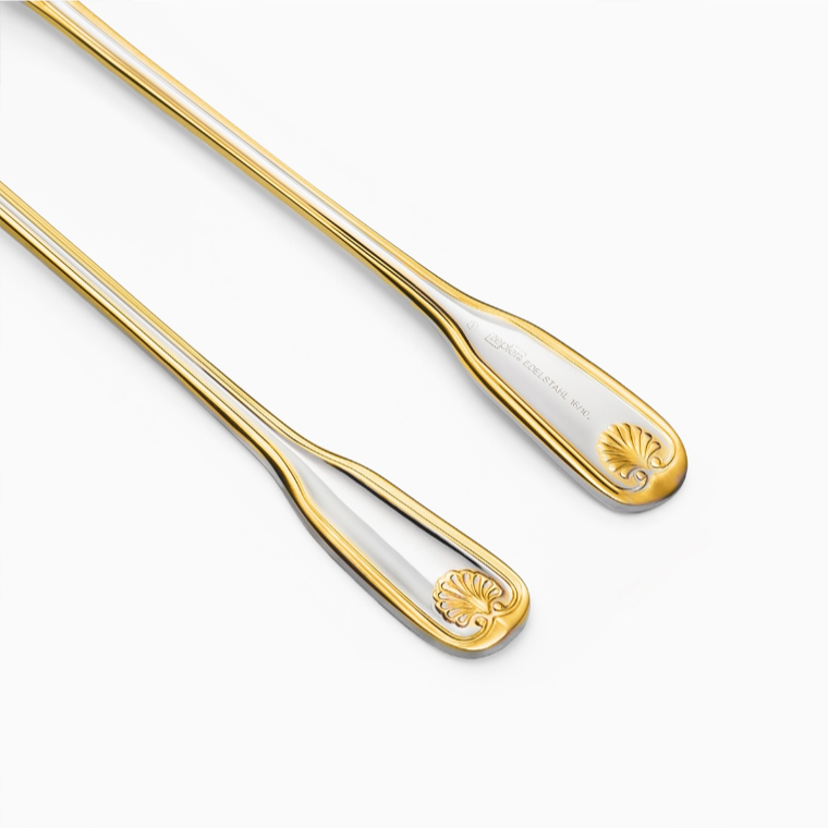 Zepter Venus лъжици за коктейл 6 бр. декор. позлатени