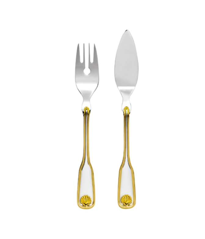 Zepter Venus фиш сет 12 ел. декорат. позлатен