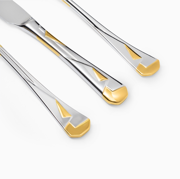 Zepter Kimono прибор за хранене  36ел декор позлатен