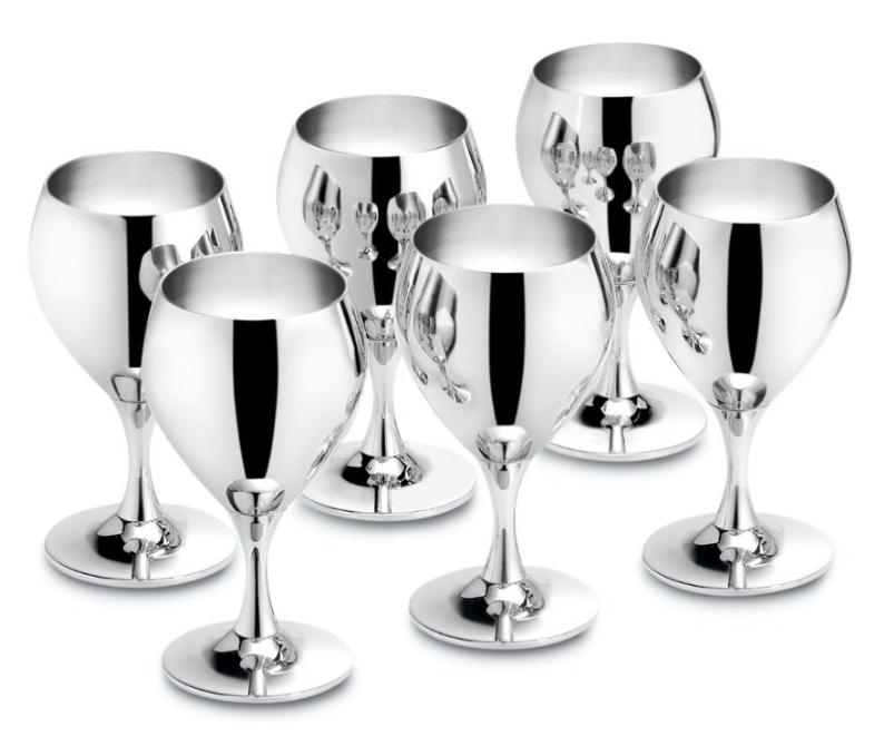 Prince Комплект 6 бр. чаши за вода - хром-никел 18/10
