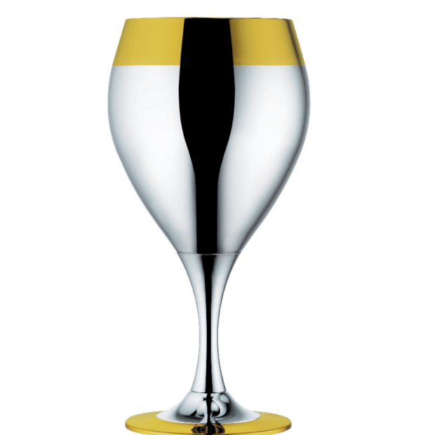 Prince - Комплект чаши за вода за 6 души, 6 ел., дек. позлатени