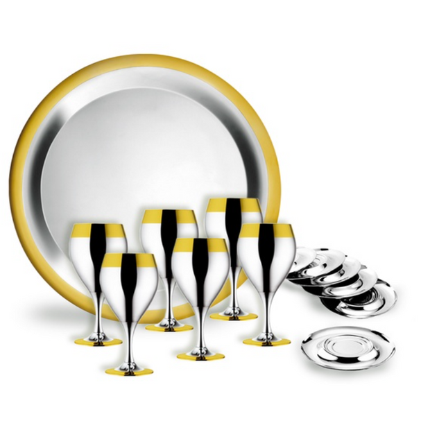 Prince - Мини комплект за вода за 6 души, 13 ел, декор. позлатен