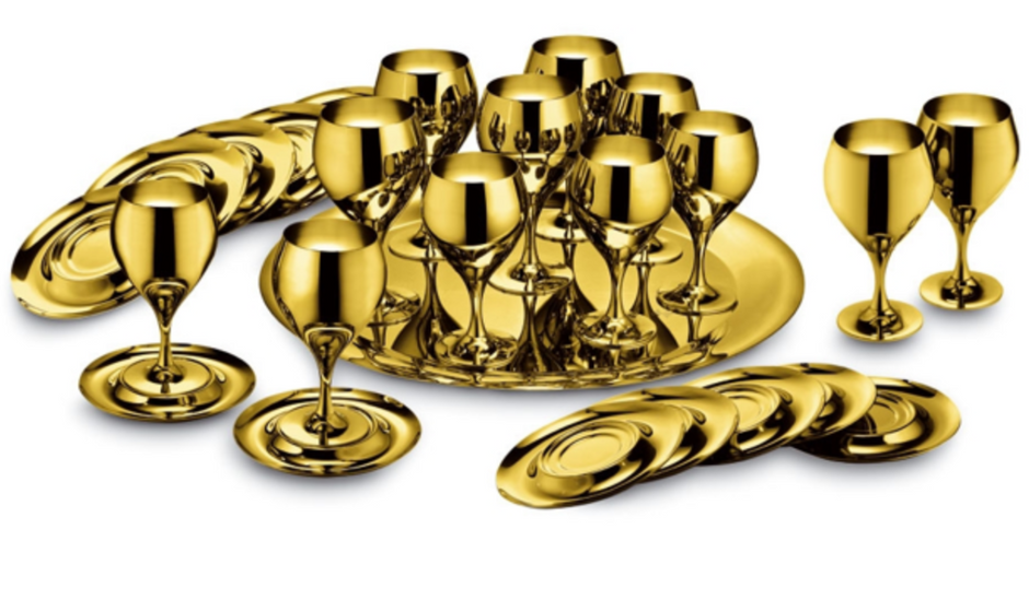 Prince - сервиз за вода и вино за 6 човека - позлатен