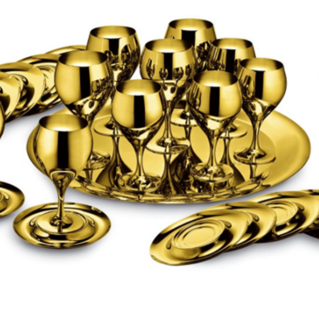 Prince - сервиз за вода и вино за 6 човека - позлатен