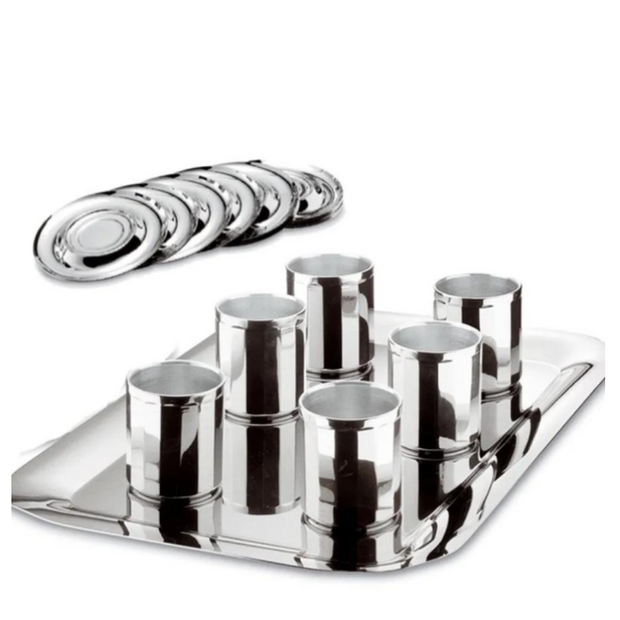 King - Мини комплект за уиски за 6 човека, 13 ел., хром-никел