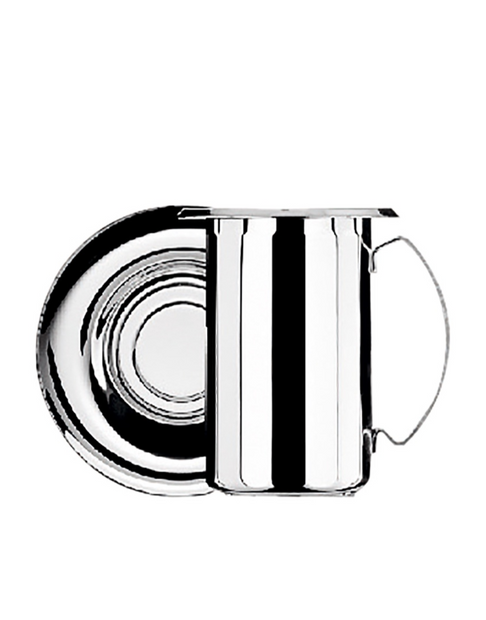 Комплект съд за сметана + подложка - хром-никел