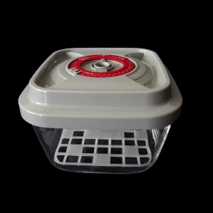 VacSy GREY стъклен съд 15х15х8,5 см