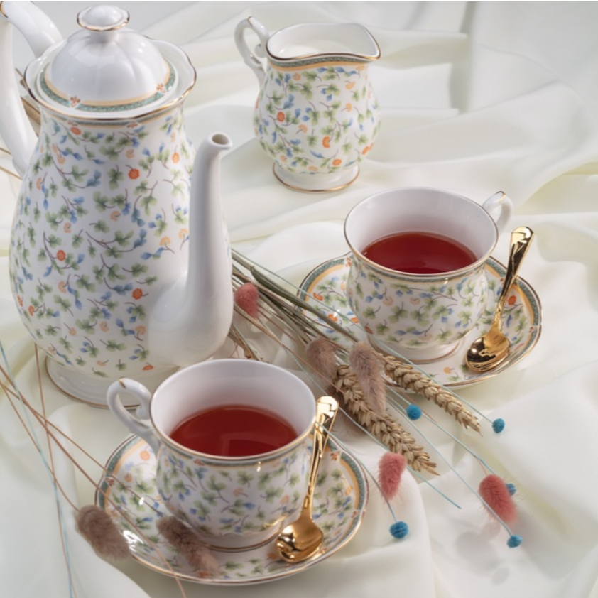 Flora Комплект сервиз за кафе за 6 души, 15 ел.