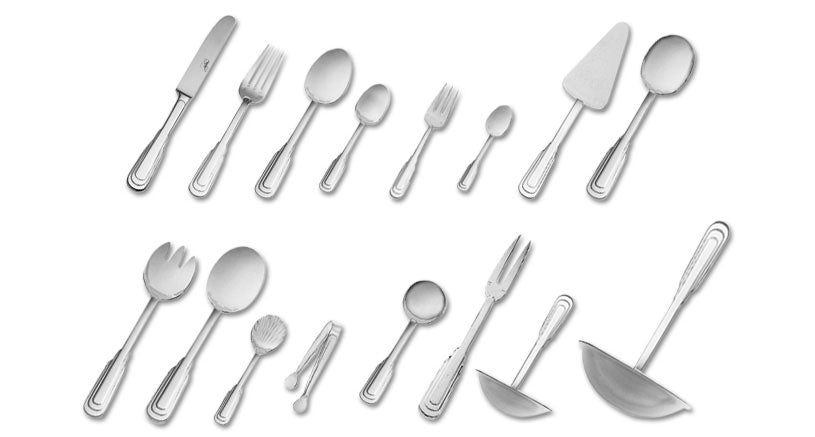 Zepter прибори Kapriz, 48 ел, посребрени